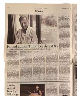 Lot 322 - Knives Out (2019) - Boston Sunday Globe Newspaper Pages (Christopher Plummer Obituary)