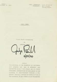 A Judge Reinhold screenplay of Fast Times at Ridgemont High | Bonhams