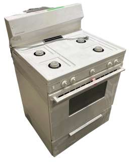 4 Burner white gas stove w/ oven (from The Good Doctor show) | Direct Liquidation
