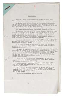Ian Fleming / James Bond: A copy Memorandum to Jack Whittingham and copy first draft screen treatment titled James Bond of the Secret Service, | Bonhams
