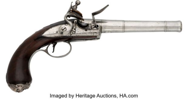 Silver-Mounted Flintlock Pistol from Pirates of the Caribbean Franchise (Walt Disney, 2006-2017), | Heritage