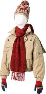 Home Alone (TCF, 1990), Macaulay Culkin "Kevin McCallister" Knit Snow Cap, Scarf, Coat and Mittens. | Heritage