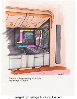 Star Trek: The Next Generation (Paramount, 1987-1994), Rick Sternbach Original Concept Artwork for Engineering Designs. (Total: 7 Items)