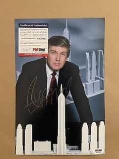 Donald Trump - Signed with Psa Dna Certificate, Check Online - No Reserve! | Donald Trump - Signed with PSA DNA Certificate, check online - no reserve! | Catawiki