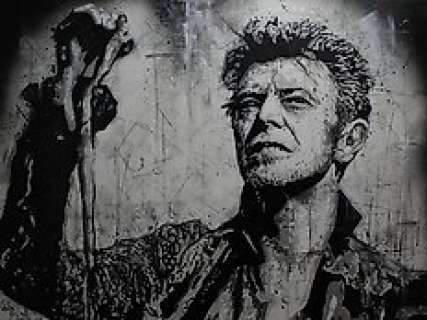 Vincent Mink, Handpainted Pop Art Portrait of the legendary singer, actor David Bowie. - 2023 | Catawiki