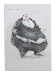 MONTY PYTHON‘S THE MEANING OF LIFE (1983) - Lot 248 - Hand-drawn James Acheson "Mr. Creosote" Costume Design