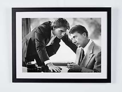 RAIN MAN 1988 - Tom Cruise, Dustin Hoffman - RAIN MAN 1988 - Tom Cruise, Dustin Hoffman - Fine Art Photography - Luxury Wooden Framed 70X50 cm - Limited Edition Nr 01 of 30 - Serial ID 30663 - Original Certificate (COA), Hologram Logo Editor and QR Code