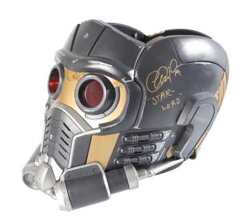 Chris Pratt as Star-Lord in Guardians of the Galaxy (Beckett Witnessed) Signed Hasbro Legends Series Helmet with Character Name | SWAU