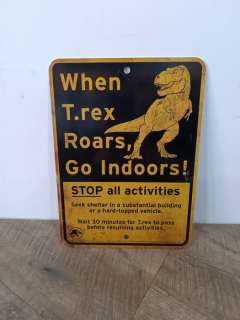 Jurassic Park | Jurassic Park - - Movie prop Officially licensed metal warning sign from the Jurassic Park saga (T-REX) | Catawiki