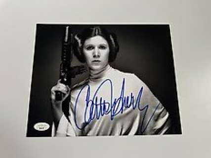 Star Wars - Signed by Carrie Fisher (+) as "Leia" - with JSA COA - Autograph, Photo | Catawiki