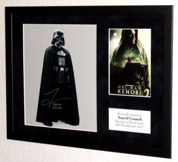Obi-Wan Kenobi - Tom O’Connell (Darth Vader) Premium Framed, signed, Certificate of Authenticity | Catawiki