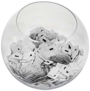 District 12 reaping bowl filled with tickets from The Hunger Games. | Profiles in History