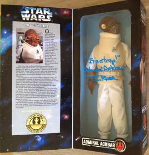 Star Wars Episode VI: Return of the Jedi - Collector Series - Signed 12" Figure - Tim Rose as Admiral Ackbar - added character name + quote - Kenner