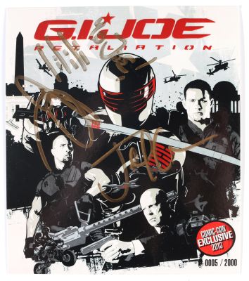 Ray Park as Snake Eyes & Jon M. Chu Director of G.I. Joe: Retaliation Signed DVD Insert #5/2000 with Quote | SWAU