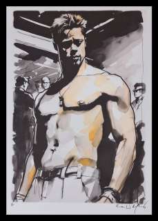Fight Club - Brad Pitt - watercolor edition by Emma Wildfang - Large size | Catawiki
