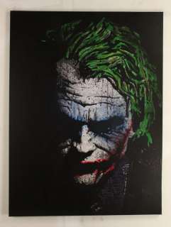 Joker - Heath Ledger - The Dark Knight - By PopArt Artist Vincent Mink - Handpainted and signed. - Portrait | Catawiki