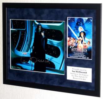 Star Wars Episode VI: Return of the Jedi - Ian McDiarmid (The Emperor) Framed, signed + COA & photo signing session