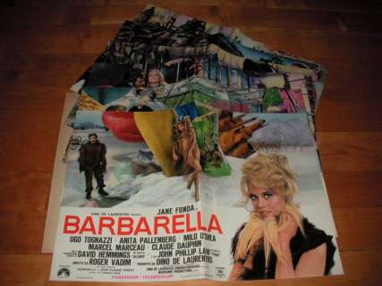 Barbarella, Jane Fonda - Unique Full 1968 Set of 6x Fotobuste/lobby Cards - Near MInt - 46x66 cm each - Rare!
