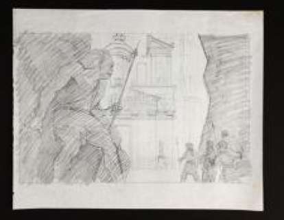 SINBAD AND THE EYE OF THE TIGER (1977) - Lot 198 - Ray Harryhausen Hand-Drawn Concept Of Trog