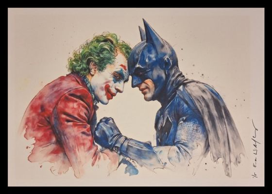 Joker and Batman - Vintage Pin Up edition by Emma Wildfang - Large size | Catawiki