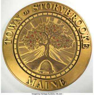 "Town of Storybrooke Maine" city hall hanging from Once Upon a Time Seasons 1-7....