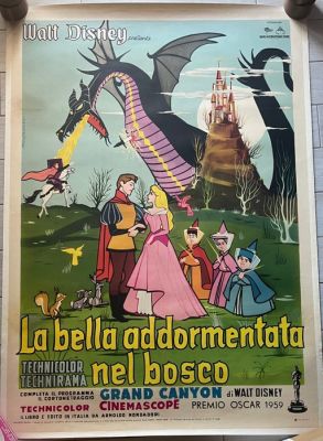 Walt Disney - - Movie prop La bella addormentata nel bosco Manifesto originale italiano 1959 | Catawiki