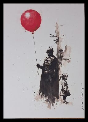 Emma Wildfang - Batman - Series " Tokyo Pop Icons inspired by Banksy" - Large size | Catawiki