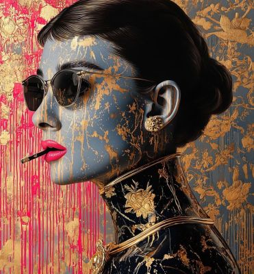 yamila - Kintsugi Icon": Audrey Hepburn / Holly Golightly | Catawiki