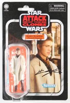 Hayden Christensen as Anakin Skywalker in Star Wars Episode II: Attack of the Clones Signed Kenner Hasbro Vintage Style Action Figure | SWAU