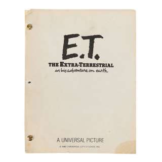 E.T. THE EXTRA-TERRESTRIAL (1982) - Lot 1040 - Studio Library Script Copy