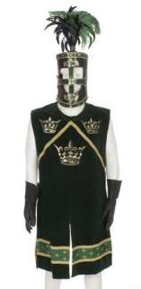Lot 816 - Matthew Broderick Medieval Tunic, Gloves and Helmet from The Cable Guy
