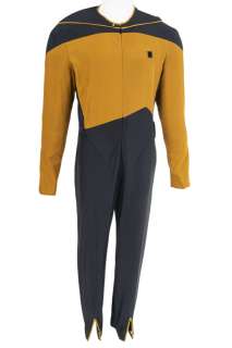 Lot 252 - MICHAEL DORN "WORF" STARFLEET UNIFORM FROM STAR TREK: THE NEXT GENERATION (SECOND SEASON) WITH DVD