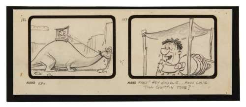 Original Flintstones Storyboard Panel. | Van Eaton Galleries