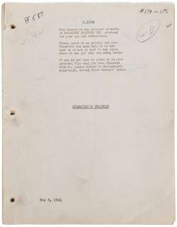 Sullivan’s Travels vintage original script. | Profiles in History