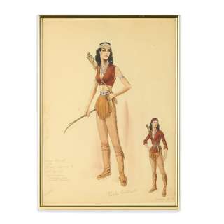 Costume Sketch by Paula Giokaris for War Drums | Studio Auctions
