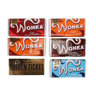 CHARLIE AND THE CHOCOLATE FACTORY (2005) - Lot #57 : Hero Chocolate Bars and Golden Ticket