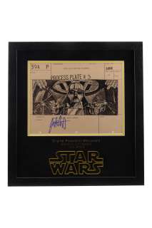 STAR WARS: A NEW HOPE - John Dykstra-Signed Production Storyboard - Close-Up Interior of Vader in Cockpit (394 P)