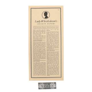 Queen Charlotte: a Bridgerton Story (T.V. Series, 2023) | Lady Whistledown Society Paper and Gambling Token | Propstore
