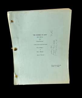 Goddess of Love movie script 1988 | Los Angeles Estate Auction
