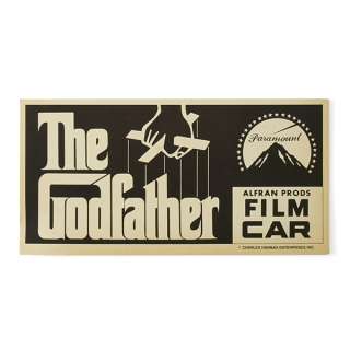 Film Car Production Placard from The Godfather. | Studio Auctions