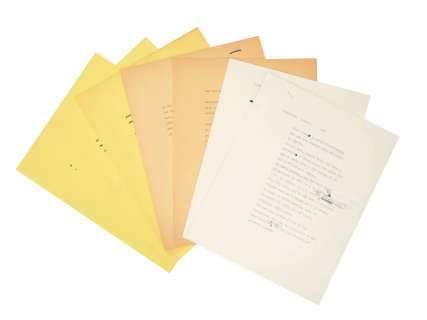 Paddy Chayefsky | Annotated "Network" Narration Script Pages | Julien’s