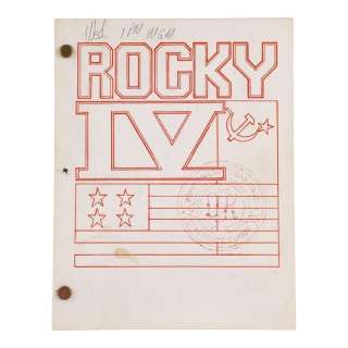 Rocky IV (1985) | Tony Burton’s Hand-Annotated Final Shooting Script | Propstore
