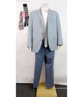 The Pink Panther Inspector Clouseau (Steve Martin) Grey Pinstripe Suit w/ White Button Up and Tie | Hollywood Parts