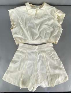 Ginger Rogers 2-Piece Cream Colored Sunsuit and Shorts | misc / divers