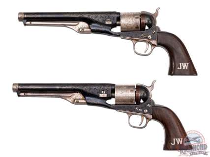 Lot 356 - Pair of Colt 1860 Army Custom Made Wild Wild West Film Will Smith Movie Prop Revolvers