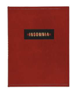 Insomnia | DECORATIVELY BOUND PRESENTATION SCRIPT FOR "INSOMNIA," INSCRIBED AND SIGNED BY WILLIAMS | Sotheby’s