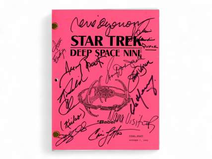 Star Trek: DS9 Cast Signed Script, "Babel" | Weiss Auctions