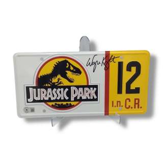 Jurassic Park License Plate | Signed by Wayne Knight (Beckett Certified) | misc / divers