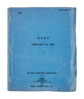 Lot 1030 - M*A*S*H | Original 1969 Film Script