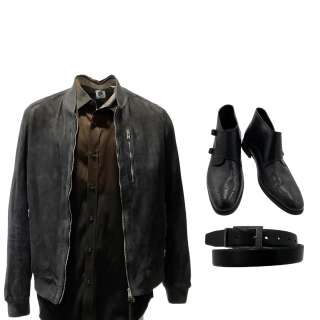 Lot 394 - Creed III Duke Wood Harris Screen Worn Zip-Front Jacket Long Sleeve Button-Front Shirt Belt & Lace-Up Dress Shoes Ch 6 Sc 62-63 - Lot #394 - Creed III Duke Wood Harris Screen Worn Zip-Front Jacket Long Sleeve Button-Front Shirt Belt & Lace-Up Dress Shoes Ch 6 Sc 62-63: Authentic Auction Item | VIP Fan Auctions